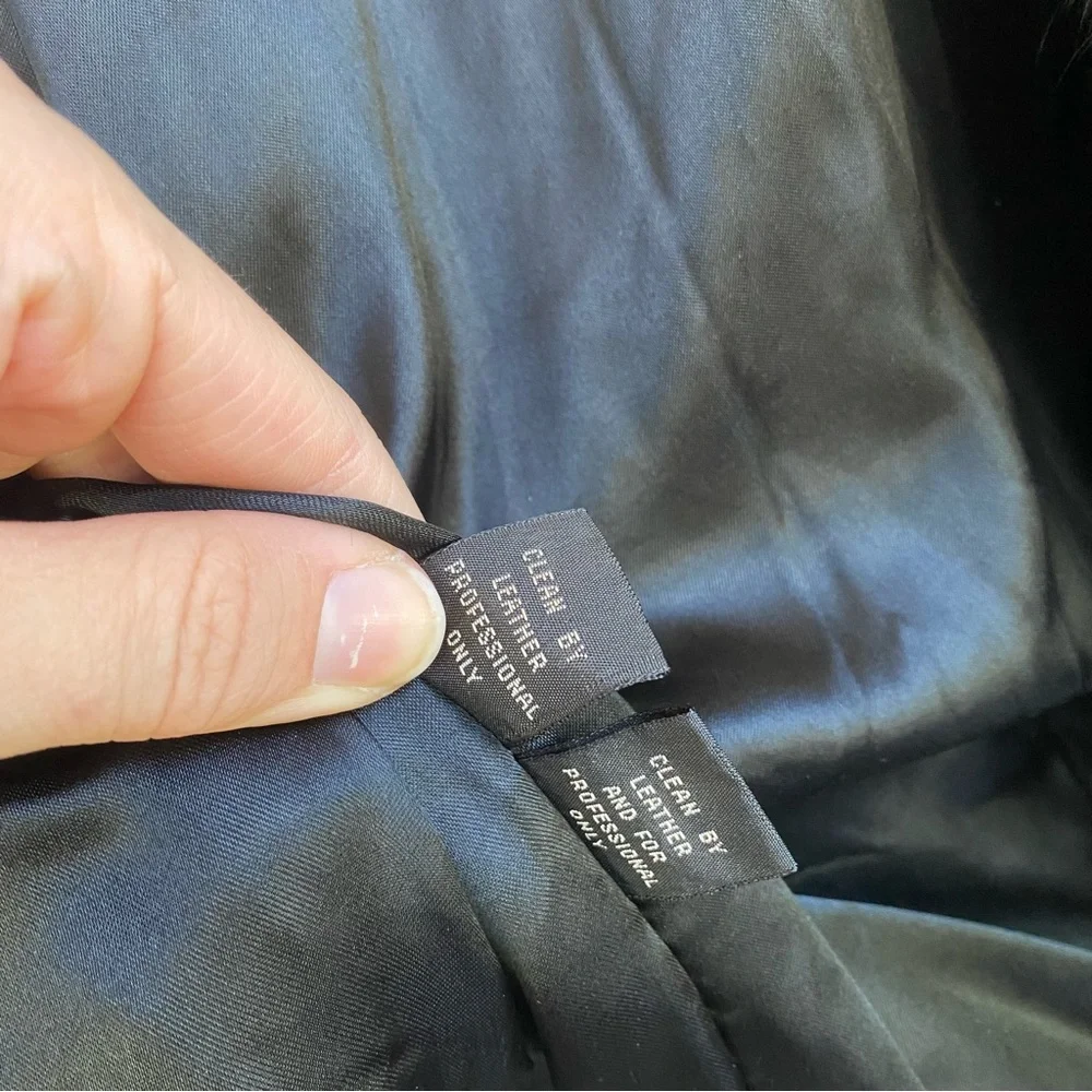 Andrew Marc Vintage Leather Jacket with Fur M - Picture 7 of 11